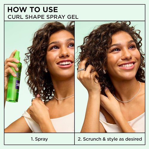 Garnier Fructis Curl Shape Defining Spray Gel - No Frizz Formula, 8.5 Fl Oz, 3 Count