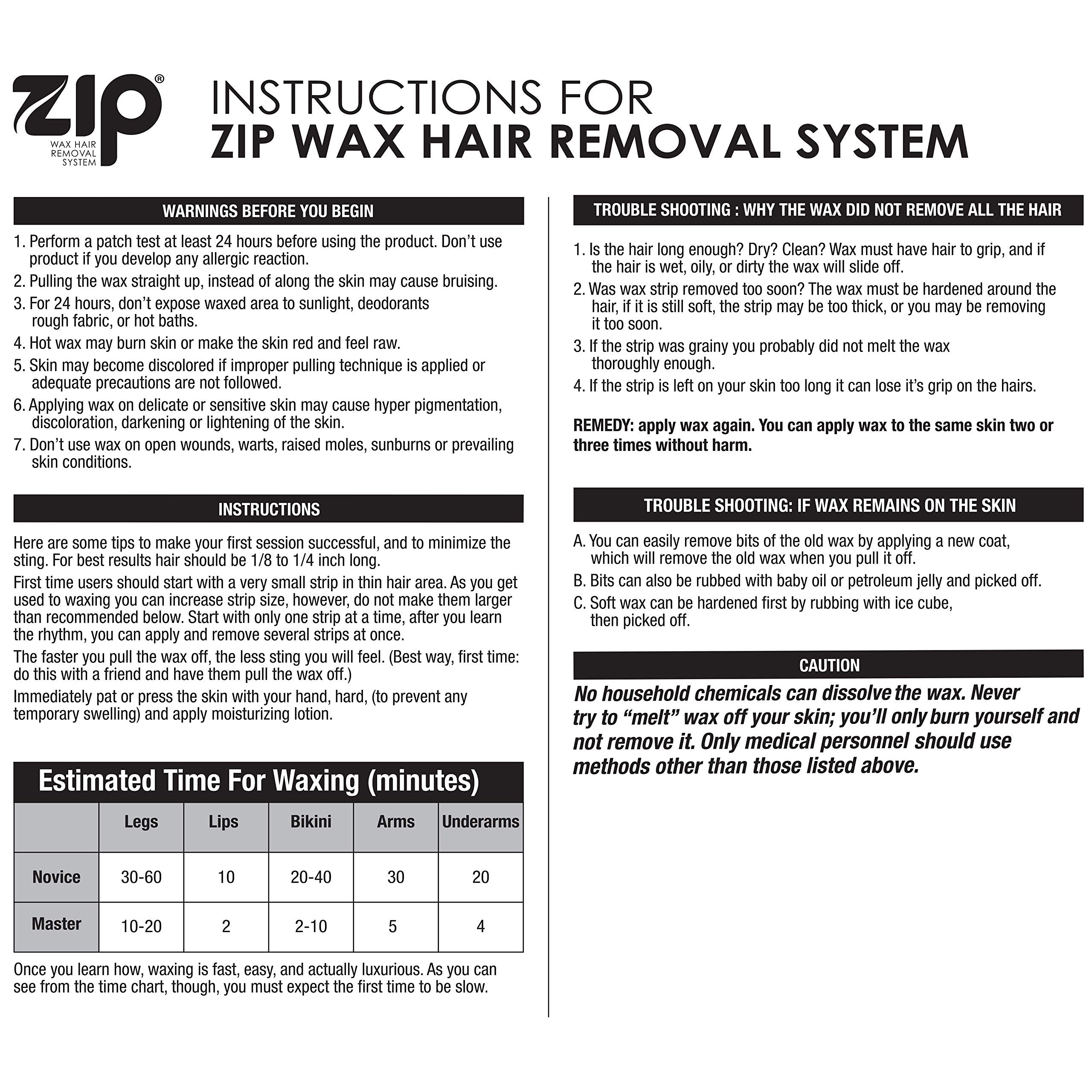 Zip Wax Hair Removal Kit 7oz