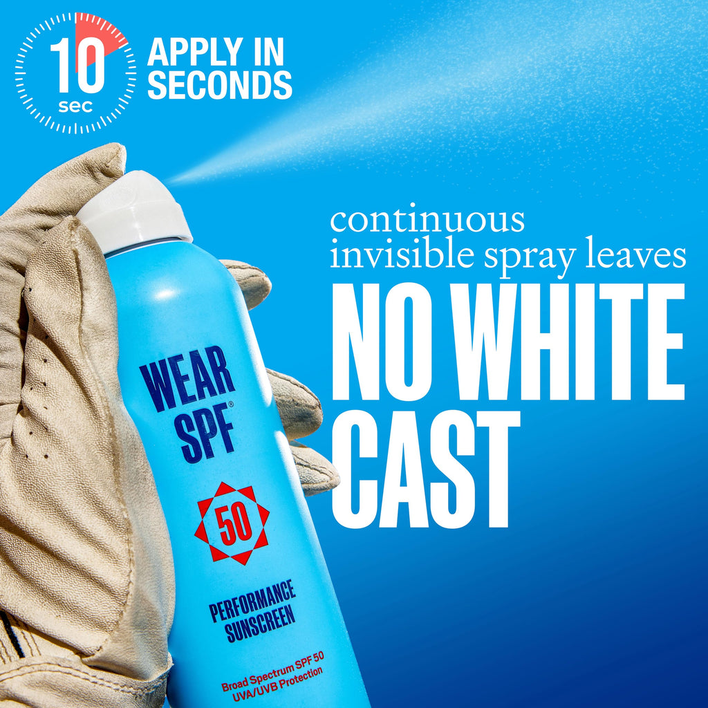Wear SPF Performance Sport Sunscreen Spray – Water & Sweat-Resistant SPF 50, 3-pack