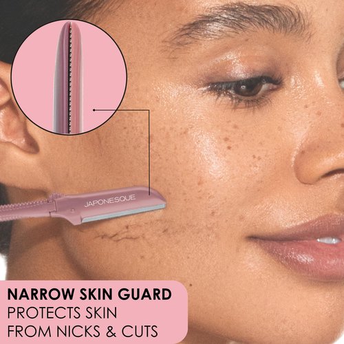 JAPONESQUE Precision Dermaplaner Facial Razors – 2pk 6 Piece Set, Eyebrow and Facial Hair Single Blade Razors for Women and Men, 2pk, 6ct.
