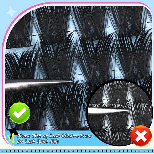 PVDKIW Volume Lash Clusters Wispy Eyelash Clusters C Curl Cluster Eyelash Extensions 10-18MM DIY Lash Extension 144Pcs Reusable False Eyelashes