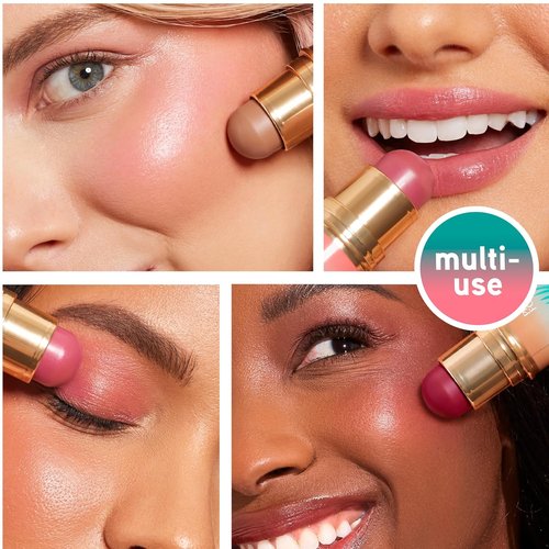 Physicians Formula Butter Glow & Go Multiuse Stick - Ultra-Creamy Murumuru Butter Formula | Radiant Beach Bum Plum Finish