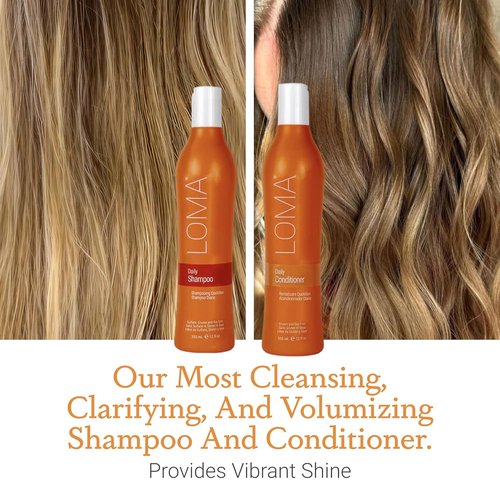 Loma Hair Care Daily Duo - Nourishing Shampoo & Conditioner Set for Healthy Hair