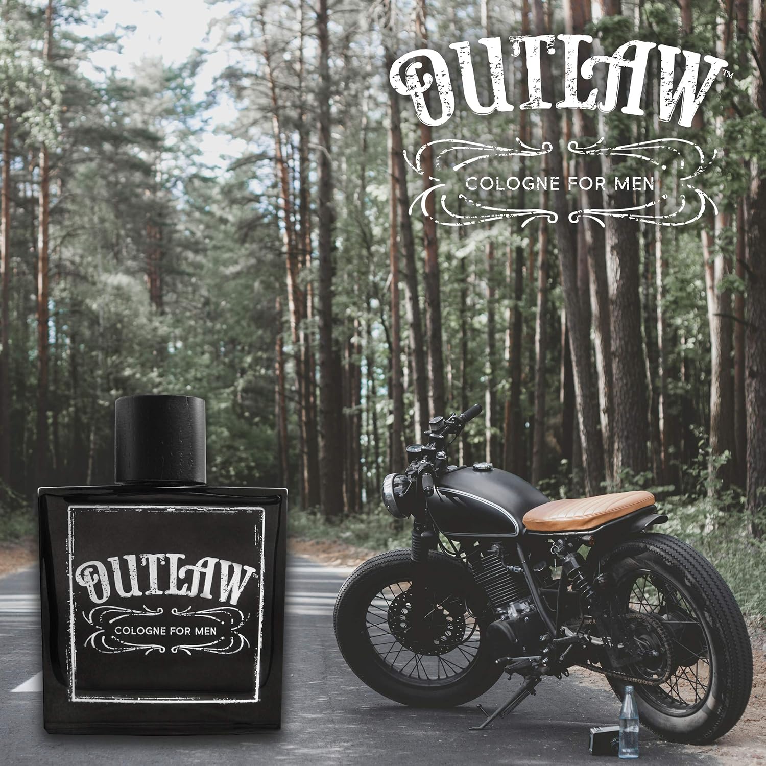 Tru Western Outlaw Men’s Cologne - Refreshing Bergamot, Lavender & Fir Balsam Aroma - 3.4 oz