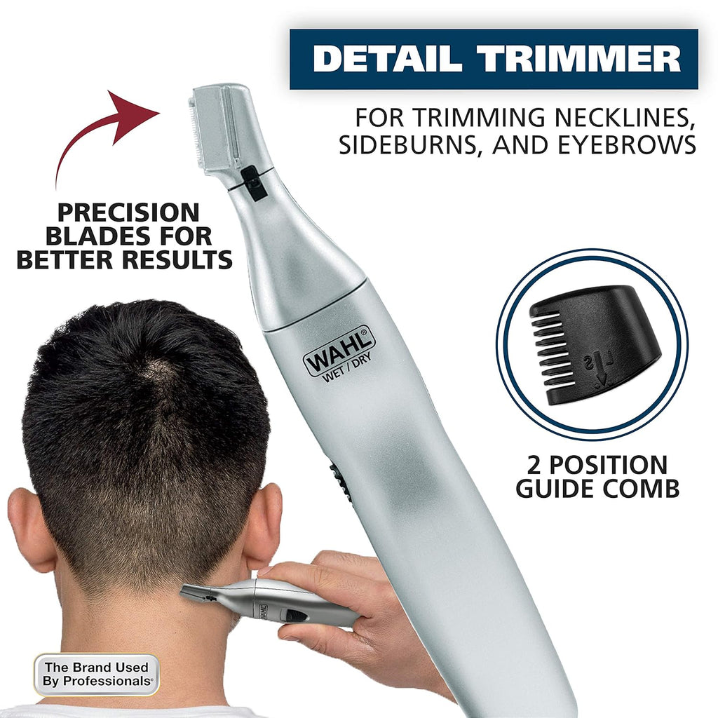 Wahl Men's Nose Hair Trimmer - Precision Detail Trimming for Eyebrows, Neckline, Nose & Ears | Model 5545-400