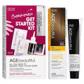 AGE Beautiful Permanent Hair Color Dye Set - 100% Gray Coverage & Anti-Aging Formula | Biotin Enriched for Thicker, Healthier Hair