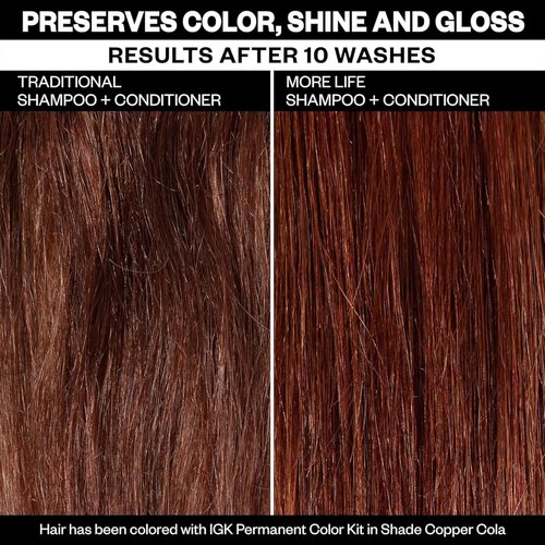 IGK MORE LIFE Color Extending Conditioner - Boost Gloss & Softness | Protects Color-Treated Hair from Fading