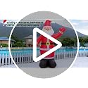 10 FT Inflatable Santa Claus Christmas Decoration with LED Lights - Outdoor Yard Holiday Decor - FunFanso