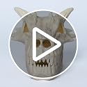 Large LED Dragon Skull Halloween Decoration - Light Up, Indoor Outdoor