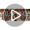 14-Inch Round Placemat Set of 4 - Black Buffalo Plaid Xmas Trees Holiday Table Decor