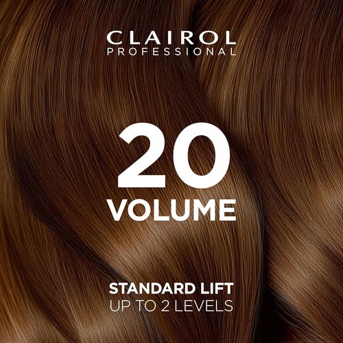 Clairol Professional Pure White 20 Volume Hair Developer - Ideal for Lightening & Gray Coverage