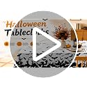 Halloween Bat Rectangle Tablecloth 60 x 84 Inches - Web & Bat Pattern, Indoor & Outdoor Decor - Variation of THIS listing