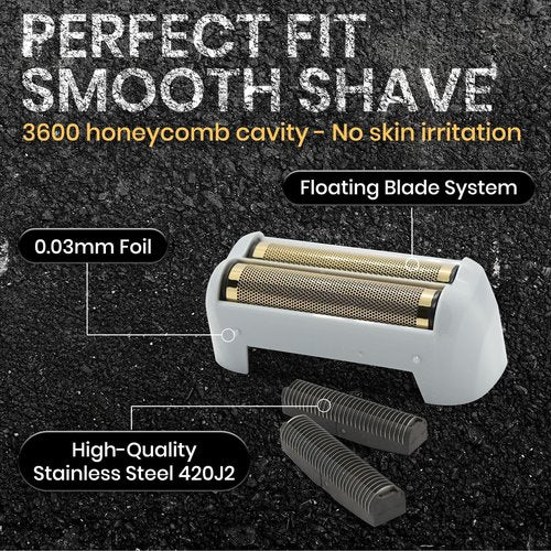 2 Pack Foil Shaver Replacement Compatible With Andis Model TS-1, TS-2 ((17150/17155/17200), Andis Blade Replacement with Stainless Steel Design for Smooth Shaving
