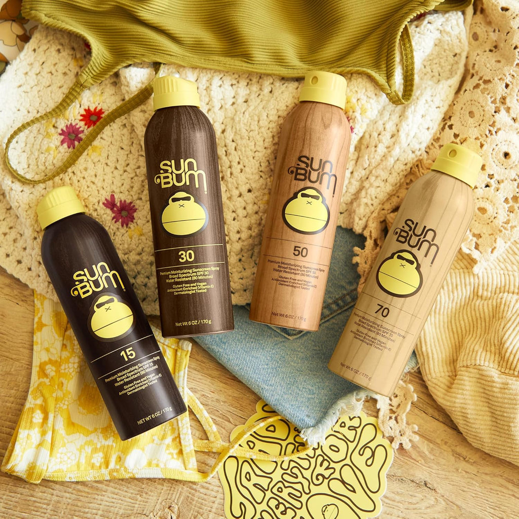 Sun Bum SPF 70 Sunscreen Body Spray - Broad Spectrum Moisturizing Formula with Vitamin E - 6 oz
