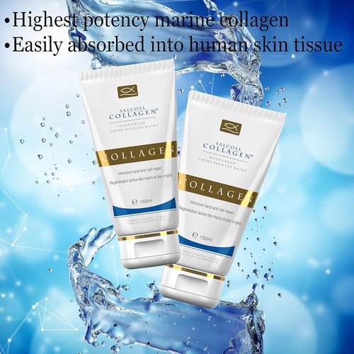 Salcoll Pure Bioactive Anti-Aging Hand Cream - Hypoallergenic Moisturizer for All Skin Types, 150 ml