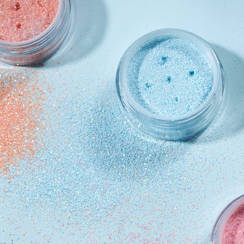 Pastel Glitter Shakers by Moon Glitter – 100% Cosmetic Glitter for Face, Body, Nails, Hair and Lips - 0.10oz - Set of 6 colours
