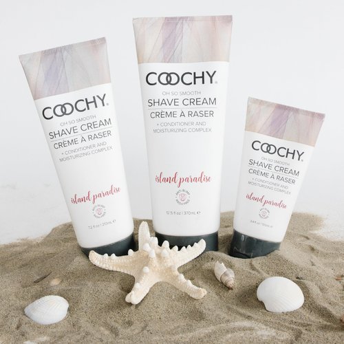 Coochy Shave Cream - Moisturizing Shave Lotion - Gentle Intimate Shaving Cream - For Bikini Area, Underarms, Legs & More - Rash-Free, Hydrating Formula - Island Paradise, 3.4 oz