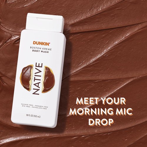 Native Body Wash - Dunkin Boston Kreme Scent | Naturally Derived Ingredients, Sulfate & Paraben Free | 18 oz