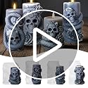 Silicone Candle & Resin Molds Set - Snake & Skull Design, 4 Pieces