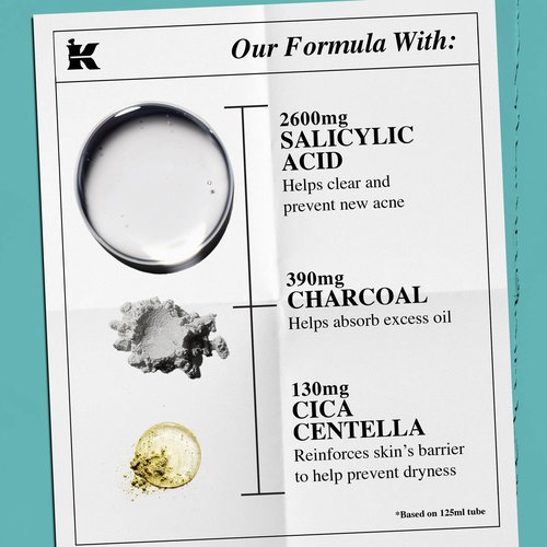 Kiehl’s Acne-Treating Cleansing Paste, with Salicylic Acid, Multi-Use Product for Cleanser, Spot Treatment, and Face Mask, Non-Drying for All Skin Types, 4.2 Fl. Oz
