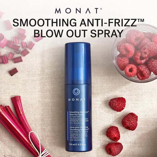 MONAT Smoothing Anti-Frizz Blowout Styling Spray | Quick-Dry Frizz Control & Heat Protection for Glossy Hair