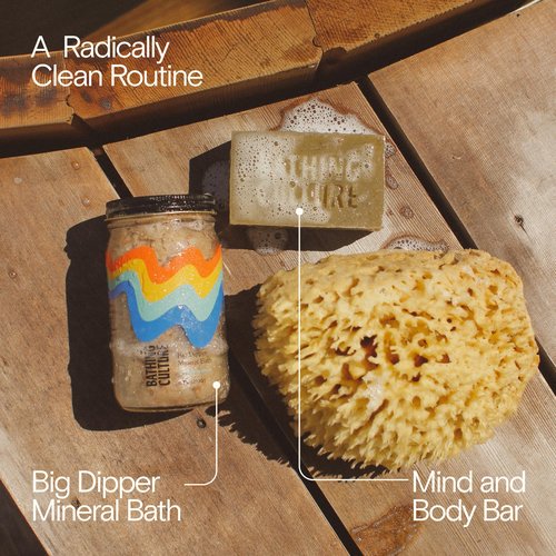 Bathing Culture, Natural Organic Soap Bar for Body, Exfoliating Bar Soap, Infused with Chlorella, Comfrey Root & Aloe, Natural, Biodegradable, Vegan Personal Care, 4.58 oz, 127 g