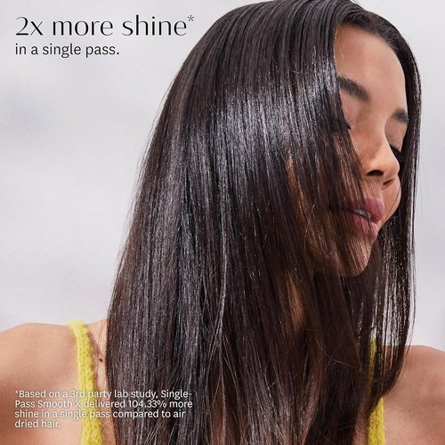 T3 SinglePass Smooth X Flat Iron - Extra-Long Ceramic Plates & 9 Heat Settings for All Hair Types