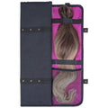 Linkidea Hair Extension Hanger with Storage Bag, Portable Travel Hair Holder, 27.1-inch Large Capacity Bundles Bag with 4 Hooks Store Up 4 Full Hair (Purple)
