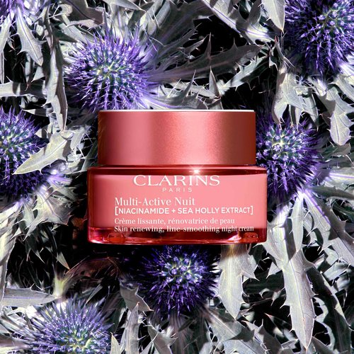 Clarins Multi-Active Renewing Night Moisturizer with Niacinamide | Smooth Fine Lines | Visibly Tighten Pores | Even Tone and Texture | Boost Glow | Strengthen Moisture Barrier | Dry Skin Type