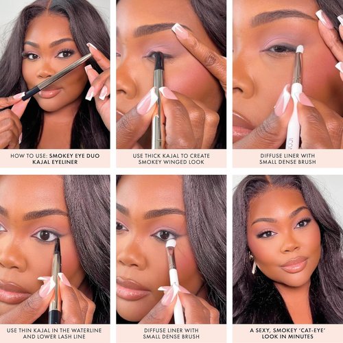 ICONIC LONDON Smokey Eye Duo Eyeliner - Creamy 2-in-1 Crayon, Water Resistant & Vegan Makeup
