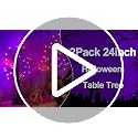2 Pack 24-Inch Orange & Purple Light Halloween Trees - DIY Bendable Branches