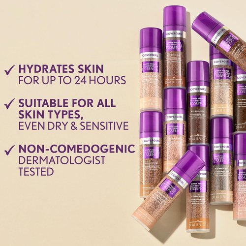 Covergirl Simply Ageless Foundation - Tinted Skincare Makeup Hybrid, 40 Medium, Radiant Finish, 1.0oz