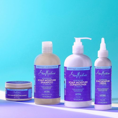 SheaMoisture Scalp Moisture Shampoo - Hydrating Aloe Butter & Vitamin B3 for Healthy Hair | 13 oz