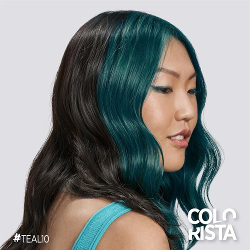 L'Oreal Paris Colorista Semi-Permanent Hair Color - Teal Color Depositing Mask for Brunettes
