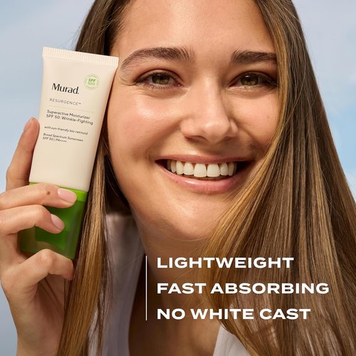 Murad Superactive Wrinkle-Fighting Moisturizer SPF 50 - Bio-Retinoid Facial Sunscreen for Fine Lines | 1.7 Fl Oz