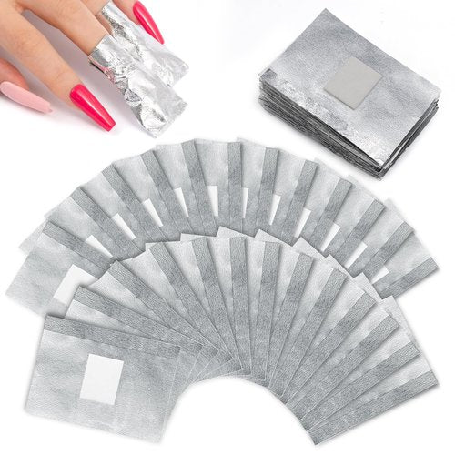 MelodySusie 200PCS Foil Nail Wraps Gel Nail Polish Remover Foil Wraps for Nails, Soak Off Gel Remover with Larger Cotton Pad for Removing Nail Polish at Home