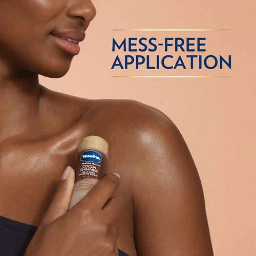 Vaseline Cocoa Shimmer Jelly Stick – Non-Greasy Moisturizer for Glowing Skin, Face & Body Lotion, Travel-Size, 1.4 Oz Ea, Pack of 3.