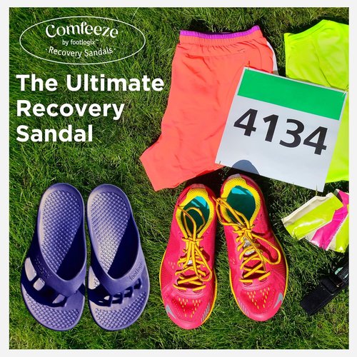 Comfeeze by Footlogix - Women's Recovery Sandals with Toe Separators & Arch Support | Comfortable Pedicure Slippers