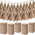 Newwiee 100 Pcs Washcloths Quick Drying Bathroom Wash Clothes 12 x 12 Inch Face Towels Microfiber Soft Wash Rags Bulk for Your Face and Body Facial Towels for Spa Fingertip Towel(Brown)