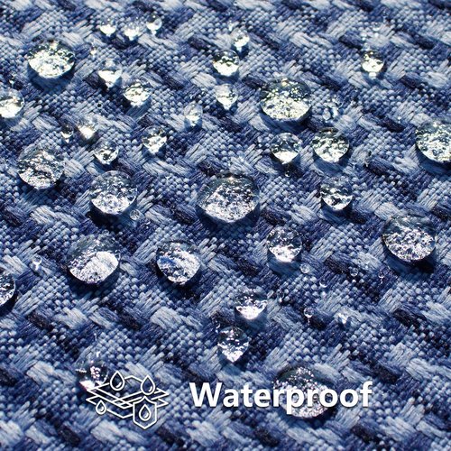Kevin Textile Outdoor Waterproof Throw Pillow Covers - 18x18 Inch Navy Blue | Decorative Cushions for Garden & Patio