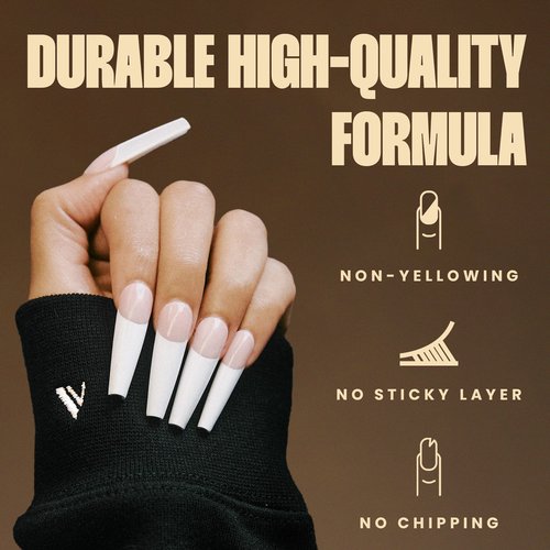 V Beauty Pure No Wipe Gel Top Coat - Long Lasting UV Top Coat Gel Nail Polish, Scratch and Stain Resistant, Durable, Non Yellowing, No Sticky Layer, Glossy - For Manicure & Pedicure - 15ml