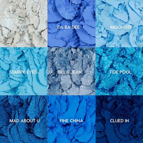 ColourPop Blue Moon Eyeshadow Palette - High-Pigment Monochromatic Blue Shadows | Matte, Metallic & Duochrome Finishes (0.3 oz)