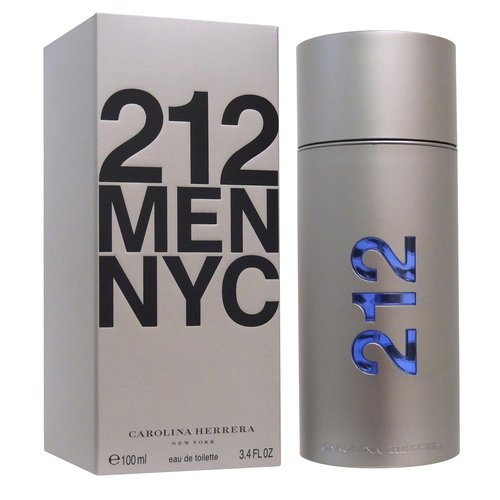 Carolina Herrera 212 Men EDT Spray - Fresh Sandalwood & Spicy Notes | 3.4 oz Fragrance