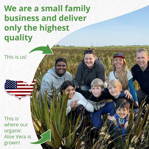Seven Minerals, Organic Aloe Vera Spray for Body & Hair - From Freshly Cut Aloe Plant, Extra Strong, Easy to Apply, No Thickeners So It Absorbs Rapidly, No Sticky Residue - Made in USA (Big 12 fl oz)