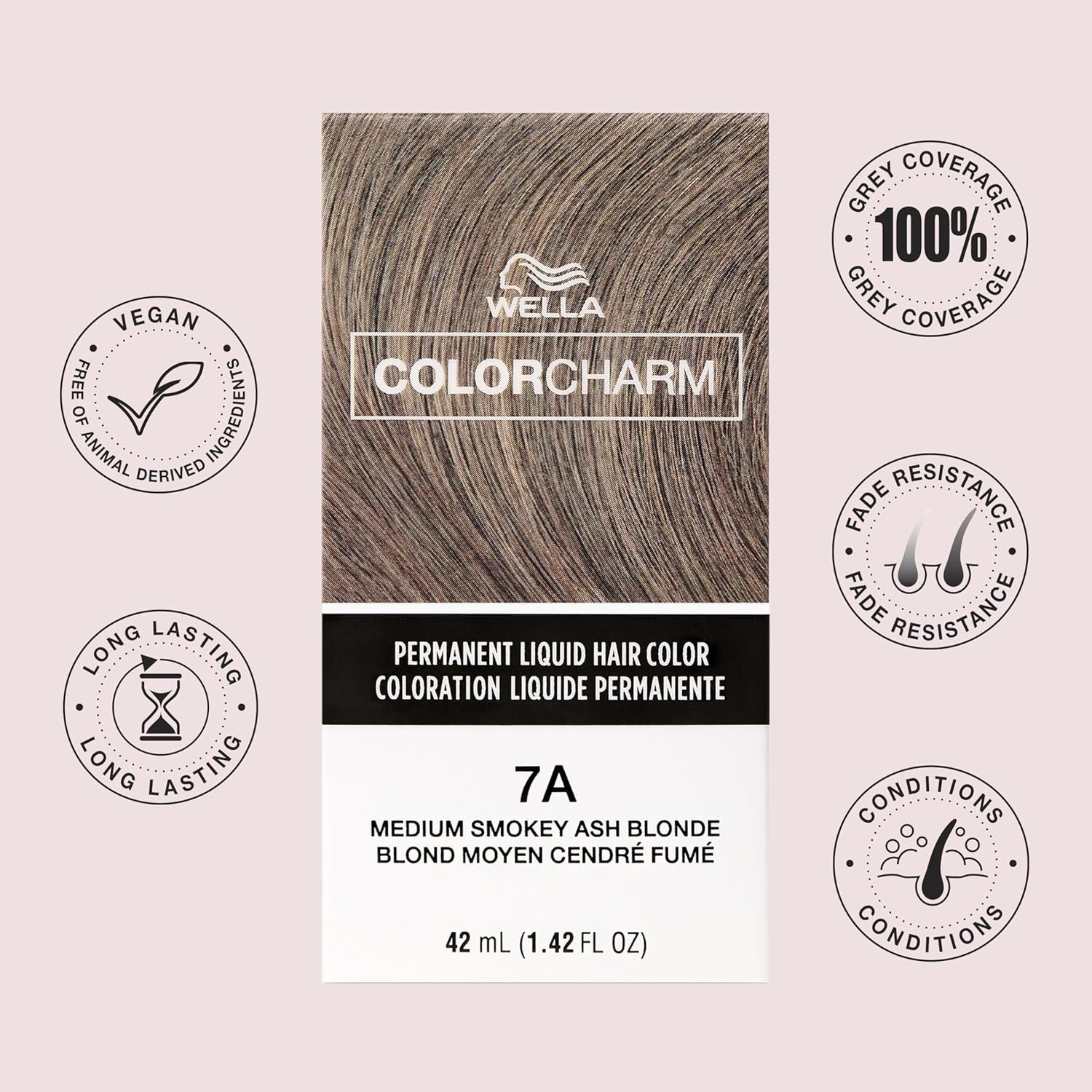 WELLA Color Charm Permanent Liquid Hair Color - Ash Blonde for Full Gray Coverage