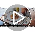 Cotton Placemats Set of 6 - 13x19 Inch Multi Stripe Reversible Table Mats