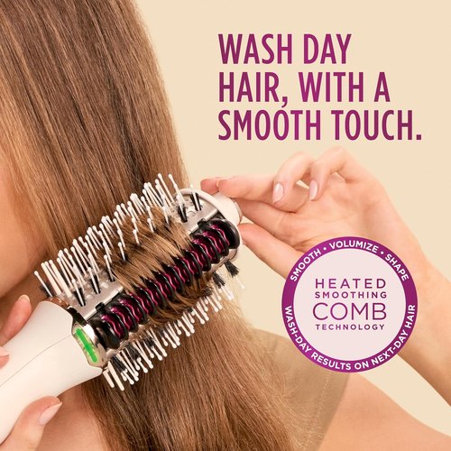Shark HT202 Heated Comb & Blow Dryer Brush - Dual Mode for All Hair Types | Silk Finish