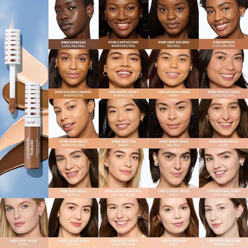 COVERGIRL TruBlend Undercover Concealer - Buildable Full Coverage, 24-Hour Matte Finish | L400 Classic Ivory