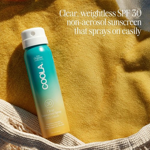COOLA Organic Sunscreen SPF 30 - Vegan & Gluten-Free Sunblock Spray for Daily Skin Protection | Piña Colada