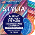 Stylia Under Eye Patches - Collagen & Vitamin C for Puffy Eyes | Hydrating & Firming Mask (30 Pairs)